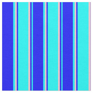 Cyan, Blue, and Pink Coloured Striped Pattern Fabric