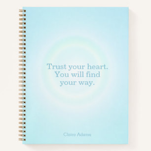 Cyan Blue Aura Message Notebook