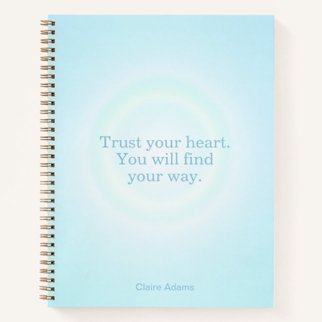 Cyan Blue Aura Message Notebook (Front)
