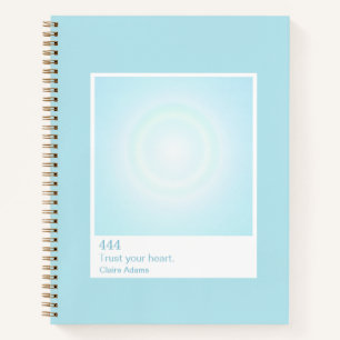 Cyan Blue Aura Swatch Angel Number Notebook