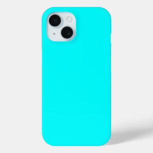 Cyan Blue Green Turquoise Solid Colour iPhone 15 Case