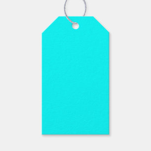 Cyan Blue Green Turquoise Solid Colour Gift Tags