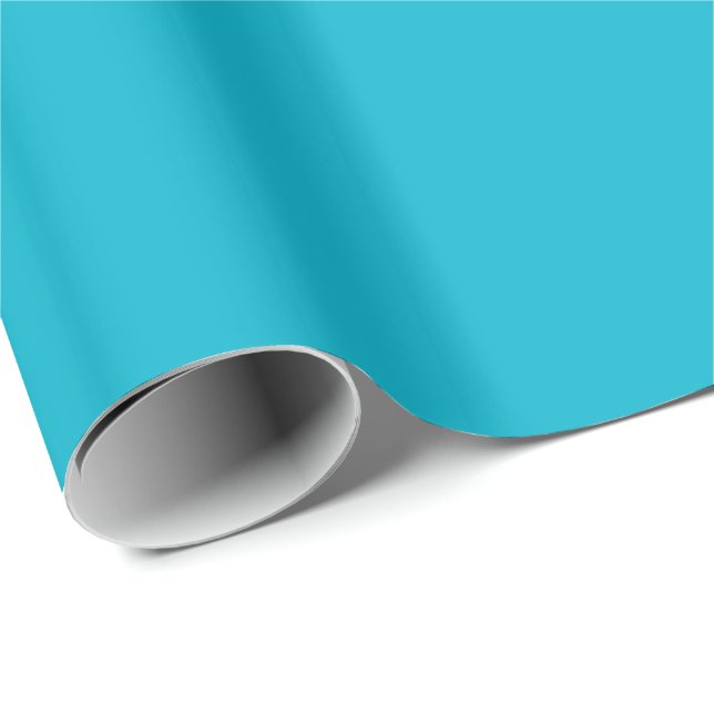 CYAN BLUE (solid colour) ~ Wrapping Paper (Roll Corner)