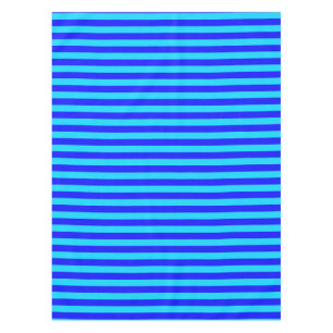 Cyan Blue Stripes Design  Tablecloth
