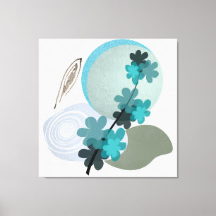 Cyan Boho Canvas Print