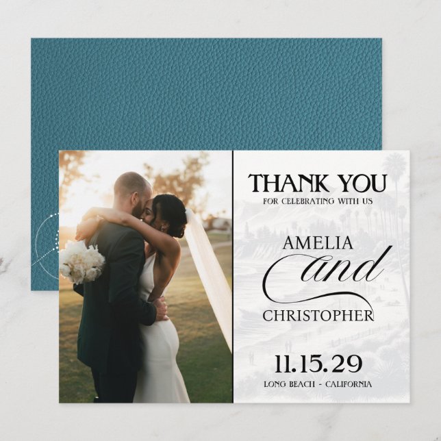 Cyan California Passport Thank You Card (Front/Back)