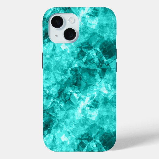 Cyan Crumpled Texture Case-Mate iPhone Case (Back)