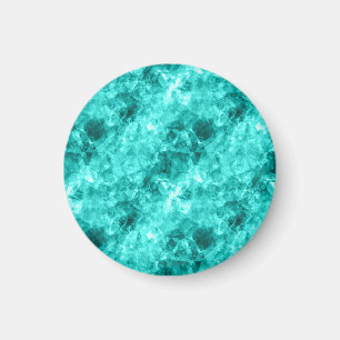 Cyan Crumpled Texture Magnet