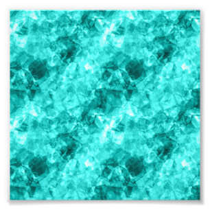Cyan Crumpled Texture Photo Print