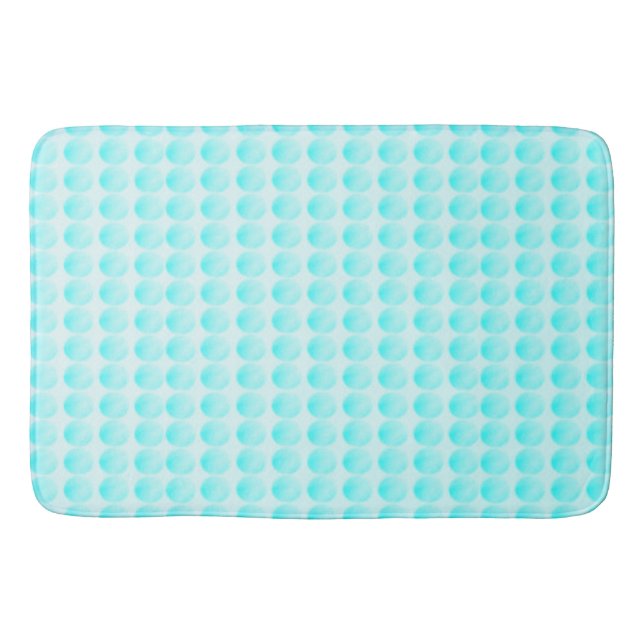 Cyan Dots Bath Mat (Front)