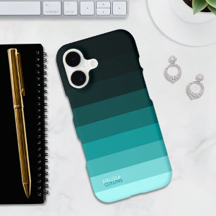 Cyan Fade Gradient Colour Stripes