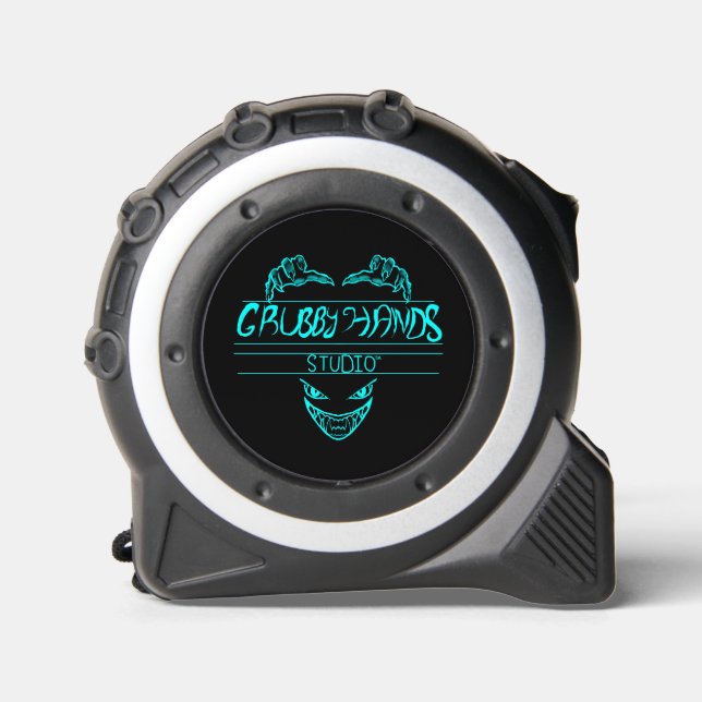 Cyan Grubby Hands Studio Tape Measure 1 (Front)