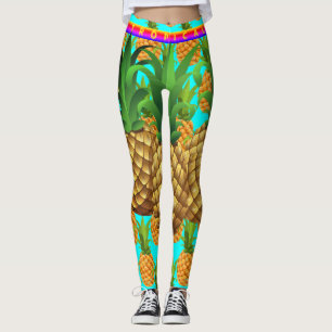 Cyan - I Love Pineapples  Leggings