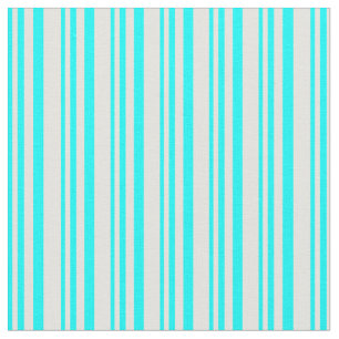 Cyan & Light Yellow Stripes Fabric