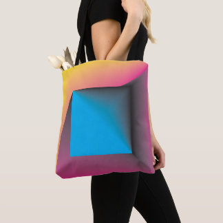 cyan magenta yellow black blended tote bag