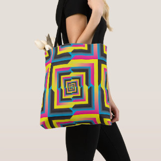 cyan magenta yellow black blended tote bag