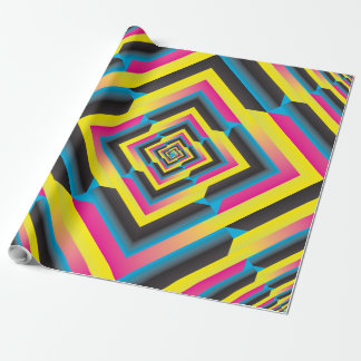 cyan magenta yellow black blended wrapping paper