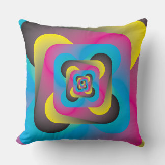 cyan magenta yellow black gradient swatches cushion