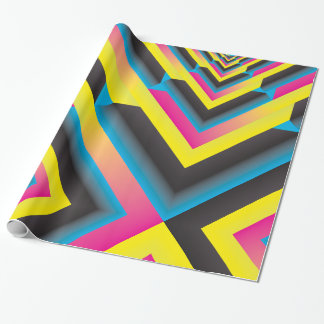 cyan magenta yellow black gradient swatches wrapping paper
