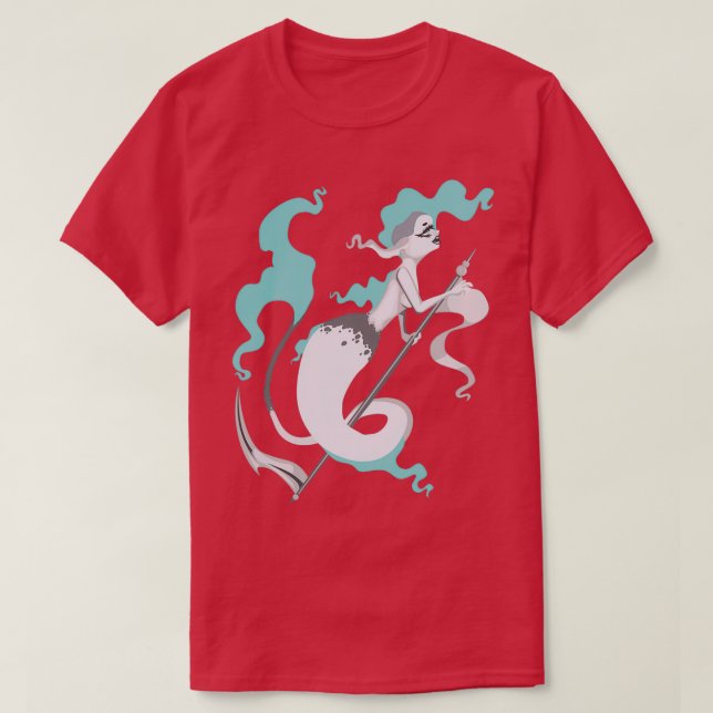 Cyan Mermaid T-Shirt (Design Front)