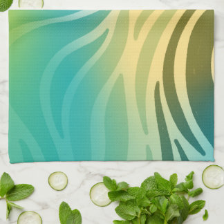 Cyan Pattern Tea Towel