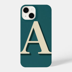 “Cyan Phone Case with Bold ‘A’ – Trendy