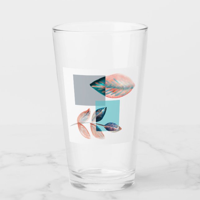 Cyan Red Leaf Glass (Front)