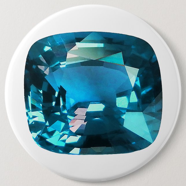 Cyan Sky Blue 6 Cm Round Badge (Front)