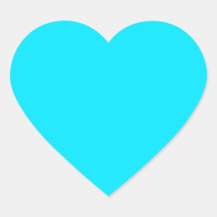Cyan Sky Blue Colour Customise This Heart Sticker