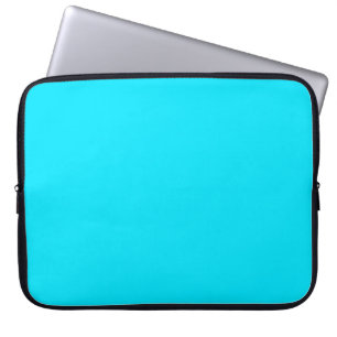 Cyan Sky Blue Colour Customise This Laptop Sleeve
