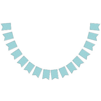 Cyan Snowflake Pattern Holiday Bunting