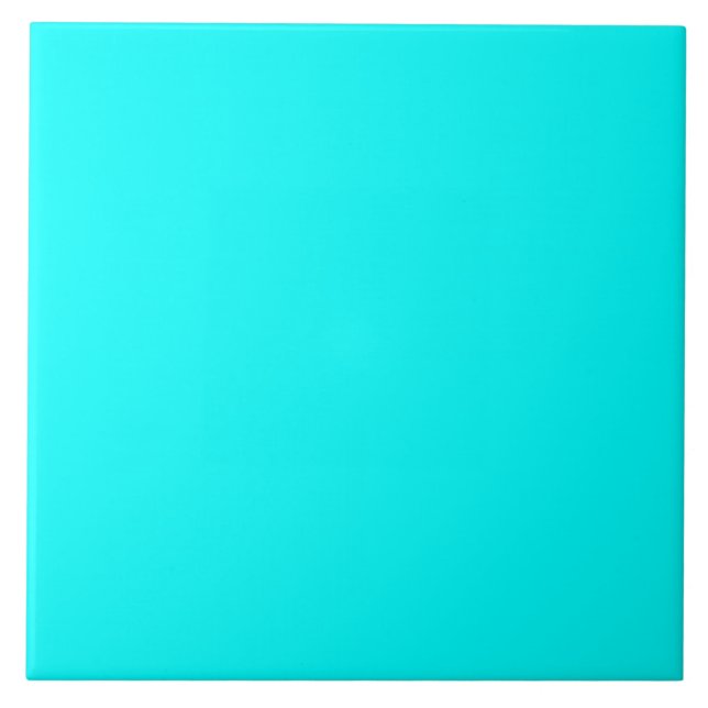 Cyan solid colour, blue-green, tile (Front)