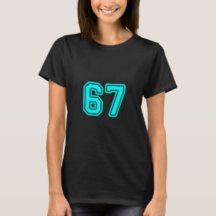 Cyan Sports Team Number #67 Tank Top