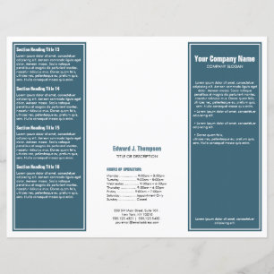 Cyan White Simple Border Brochure