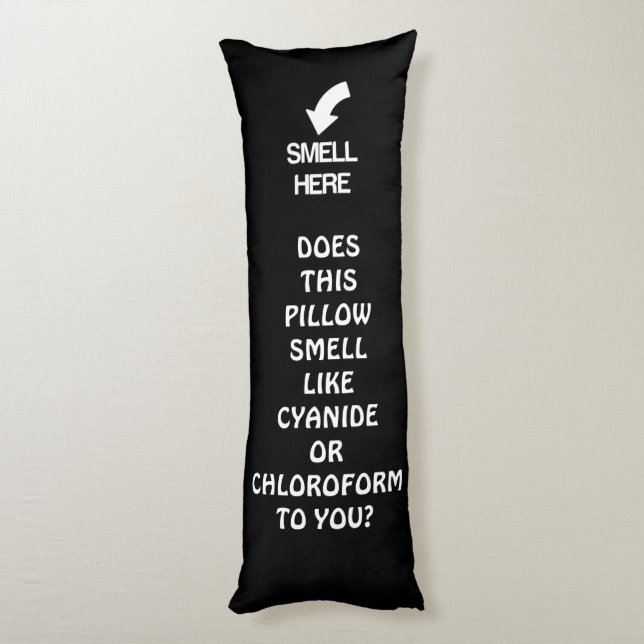 Cyanide or Chloroform Joke Pillow (Back (Vertical))