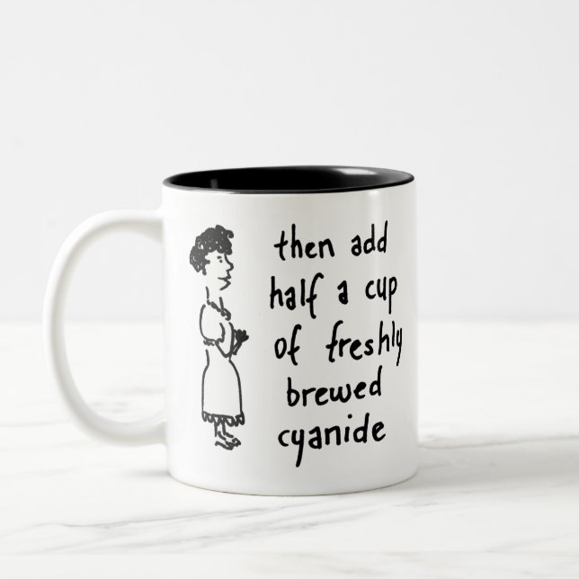 cyanide tea Two-Tone coffee mug (Left)