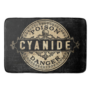 Cyanide Vintage Style Poison Label Bath Mat