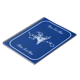 Cyano Print Berries Notebook