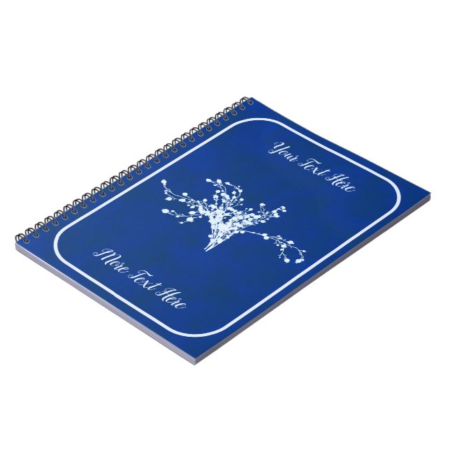 Cyano Print Berries Notebook (Left Side)