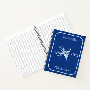 Cyano Print Berries Notebook