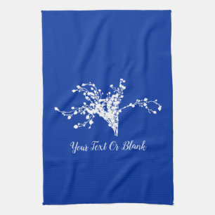 Cyano Print Berries Tea Towel