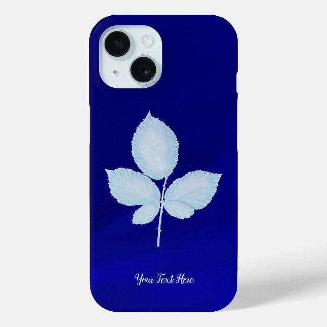 Cyano Print Bramble Leaves Case-Mate iPhone Case (Back)