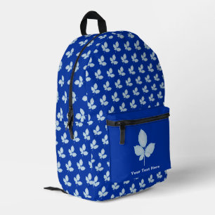 Cyano Print Bramble Leaves Printed Backpack
