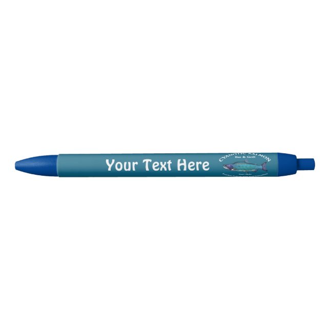 Cyanotic Salmon Bar & Grill Blue Ink Pen (Front)