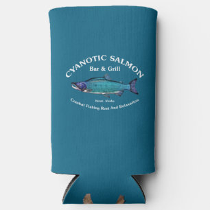 Cyanotic Salmon Bar & Grill Can Cooler