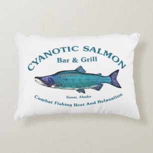 Cyanotic Salmon Bar & Grill Decorative Cushion