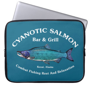 Cyanotic Salmon Bar & Grill Laptop Sleeve