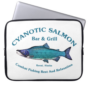 Cyanotic Salmon Bar & Grill Laptop Sleeve