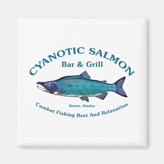 Cyanotic Salmon Bar & Grill Magnet (Front)