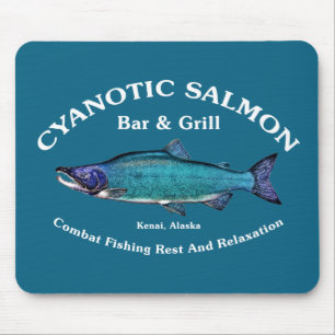 Cyanotic Salmon Bar & Grill Mouse Mat